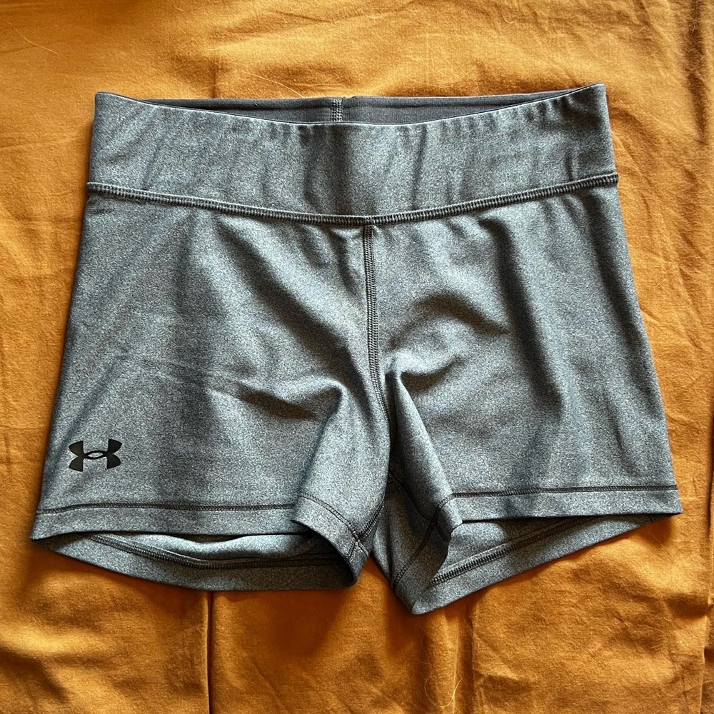 Under Armour Women's Heather Gray Athletic Compression Shorts